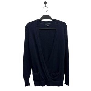 Banana Republic Size Medium Italian Cashmere Wool Blend Faux Wrap Cozy Sweater